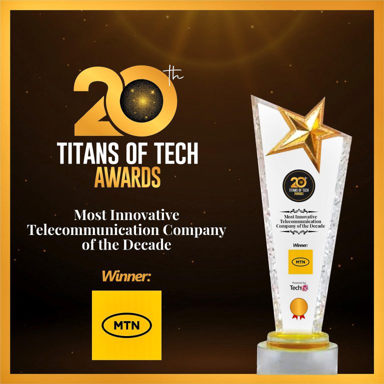 MTN Nigeria Wins Telecommunication Company of the Decade at Titans of Tech Awards